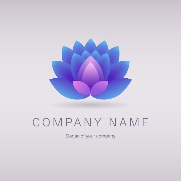 Blue lotus logo Corporate logo with a flower