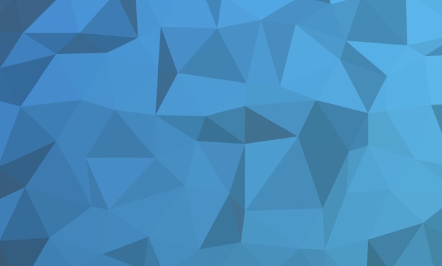 Vector blue low poly banner with triangle shapes background