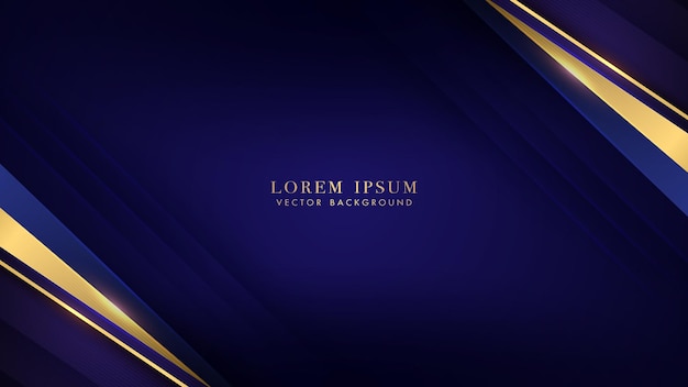 Blue luxury background design with blue triangle layers and lines stripe