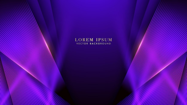 Blue luxury background with purple shine lines and light beam pink effect