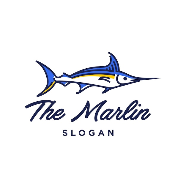 Blue Marlin Logo Fresh and Unique Modern Blue Marlin Logo Template