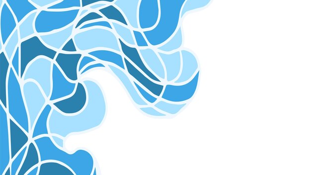 Vector blue messy water pattern print background on the beach