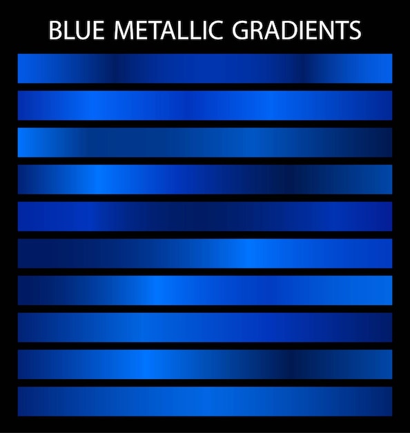 Blue metallic gradients for print design or post design backgrounds