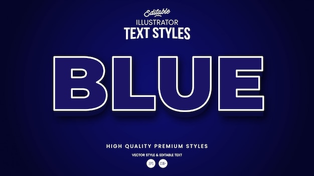 Blue Modern Abstract Editable Graphic Style Text Effect