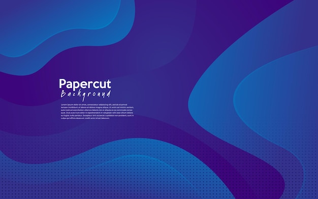 blue modern abstract papercut background