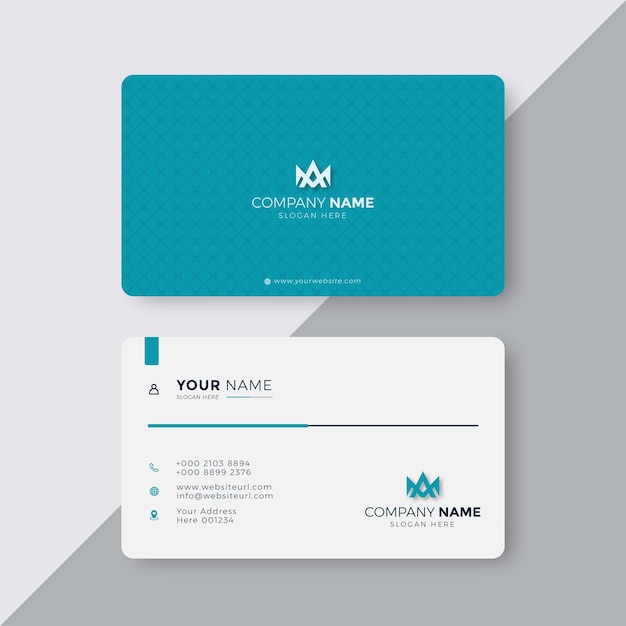 Blue Modern Business Card Design Template