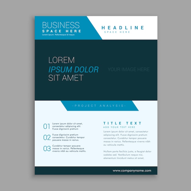 blue modern company brochure vector design