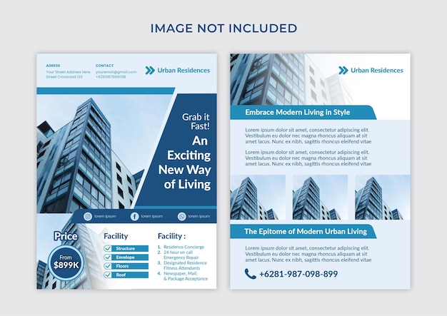 Blue Modern Flyer Template Design