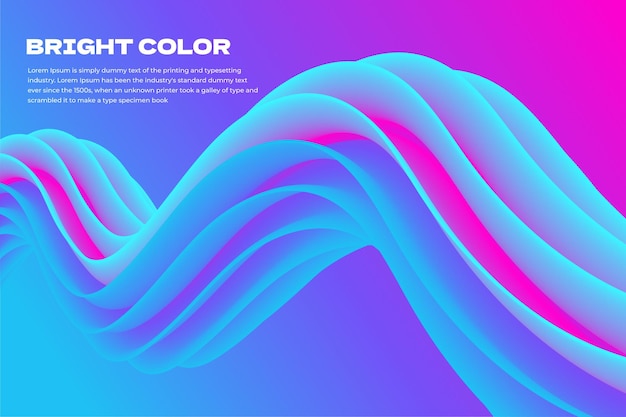 blue neon abstract fluid wave color background for business company