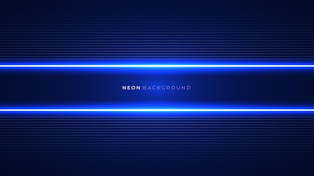 Blue neon lines abstract futuristic geometric background