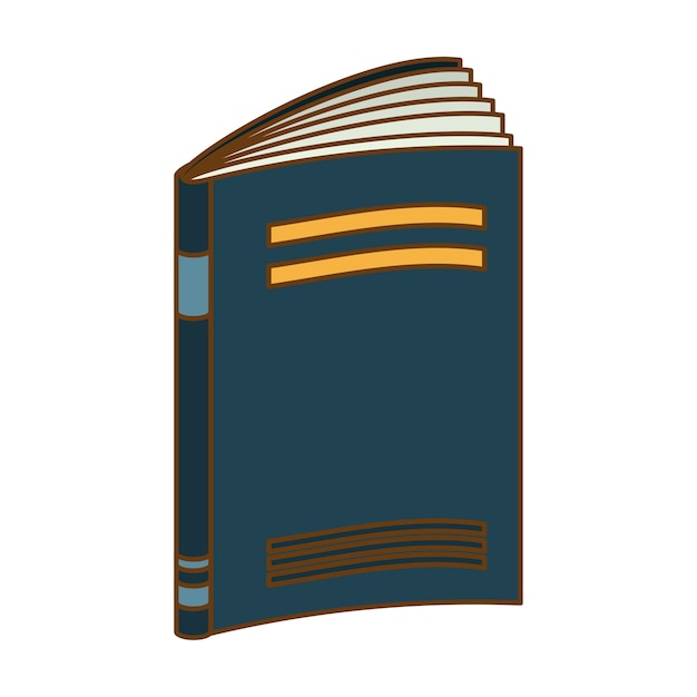 Blue notebook icon image design