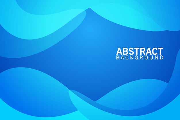 Blue ocean wave liquid template background wallpaper banner design vector illustration