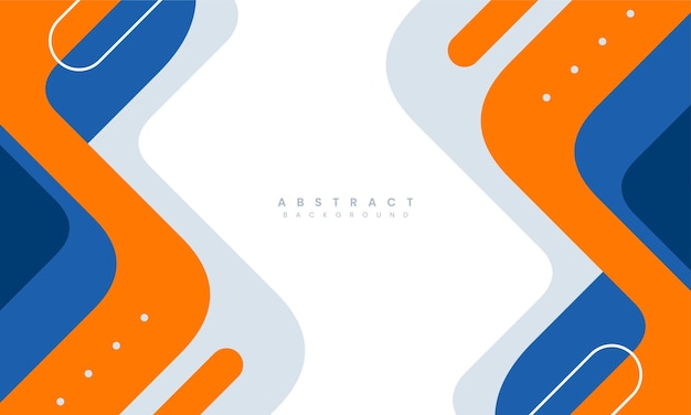 Blue and orange flat geometric background