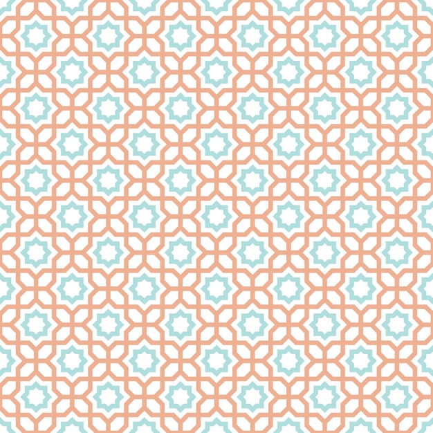 Blue &amp; orange flower pattern