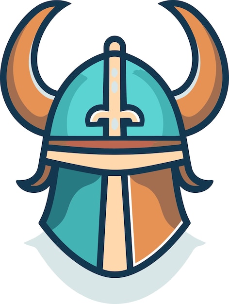 Vector a blue and orange helmet with a sword and the word  god  on it