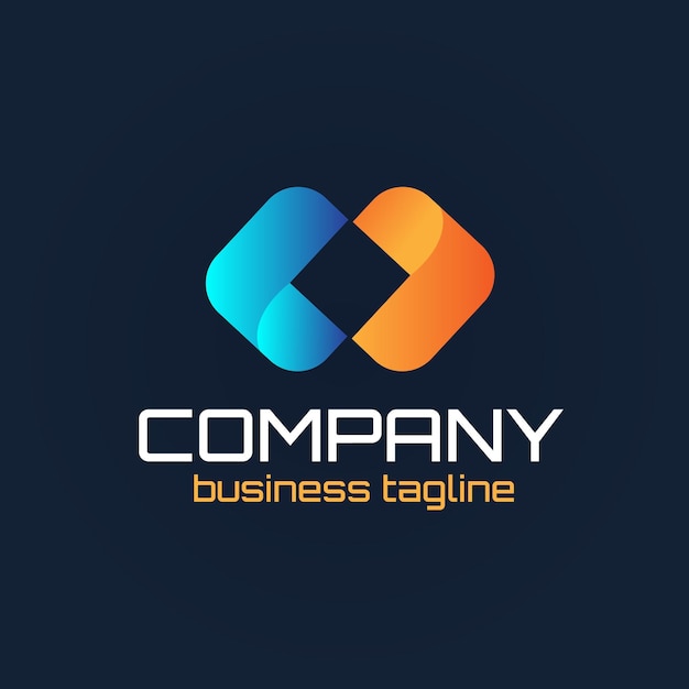 Vector a blue and orange logo for company business tag