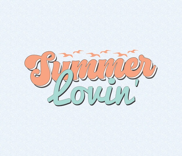 A blue and orange logo that says summer lovin.