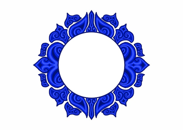 Blue Ornament Frame Border Vector Design For Decorative Element