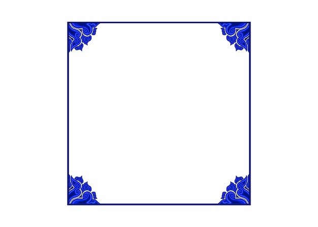 Blue Ornament Frame Border Vector Design For Decorative Element