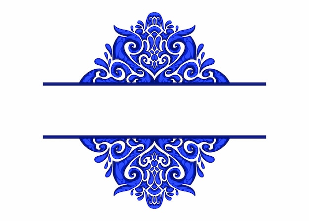 Blue Ornament Frame Border Vector Design For Decorative Element