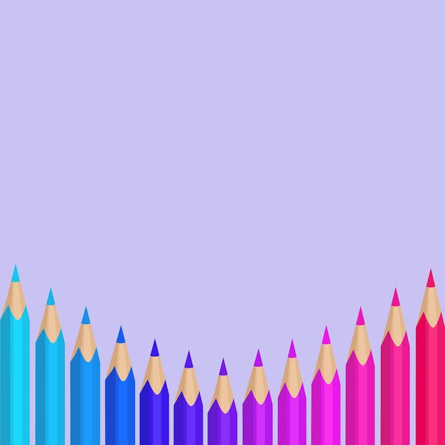 Blue to pink pencil color vector background