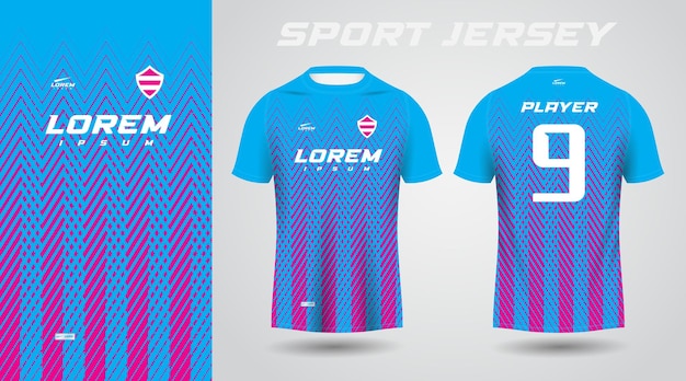 blue pink sport jersey design