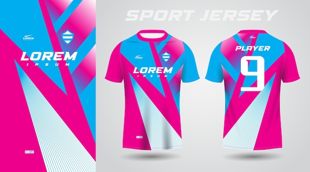 blue pink sport jersey design