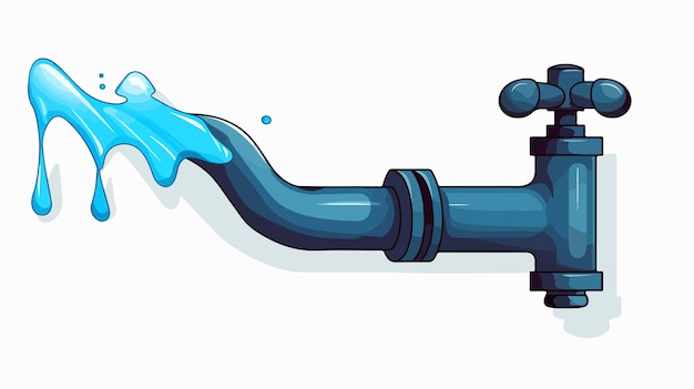 a blue pipe with a blue splatter on it