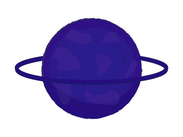 Blue planet with ring