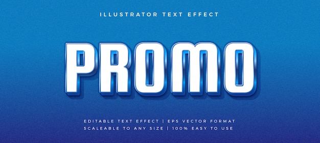 Blue Promotion Shiny Text Style Font Effect