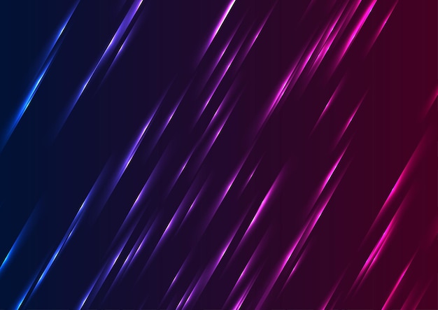 Blue purple glowing neon lines abstract background