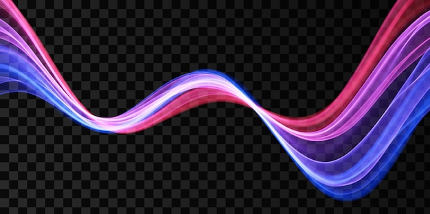 Blue and red abstract wave Magic line design Flow curve motion element Neon gradient wavy illiustration