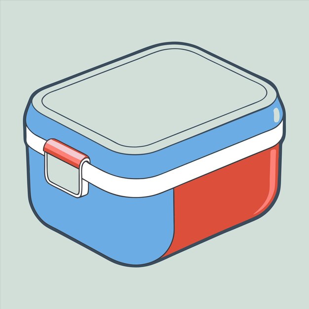 a blue and red box with a white lid that says quot empty quot