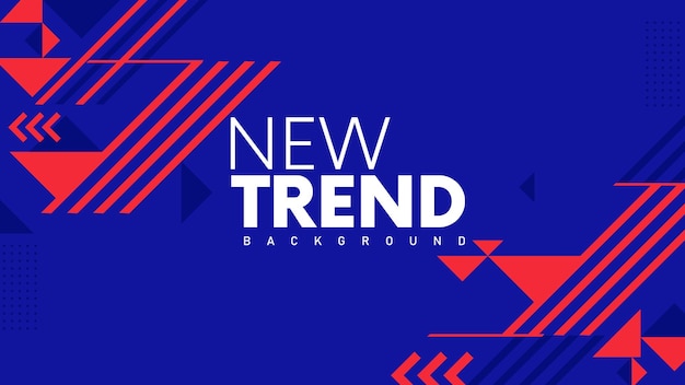 Vector blue red geometric background new trend modern abstract template design corporate business design