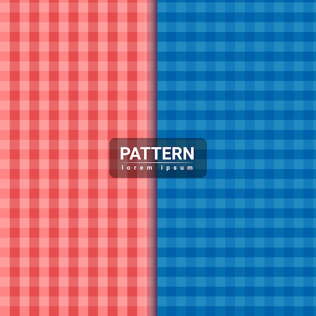 A blue and red pattern with the word pattern on it