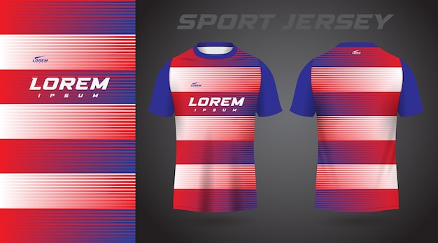 blue red shirt sport jersey design