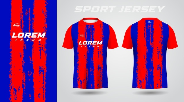 blue red shirt sport jersey design