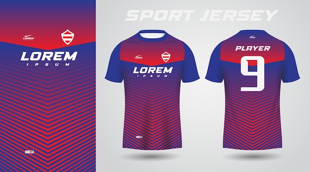 blue red shirt sport jersey design