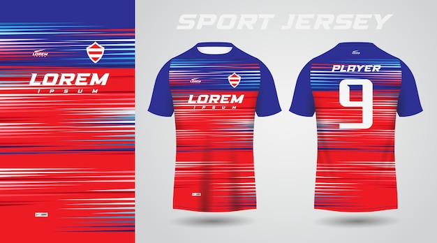 blue red shirt sport jersey design