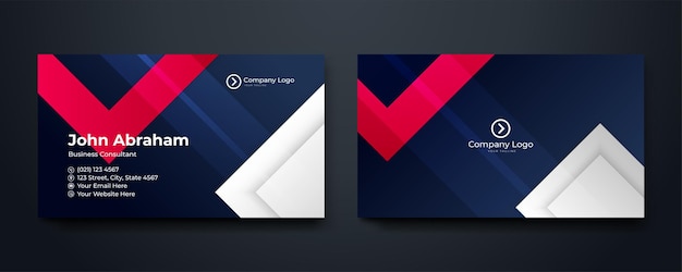 Vector blue red vector abstract creative business cards