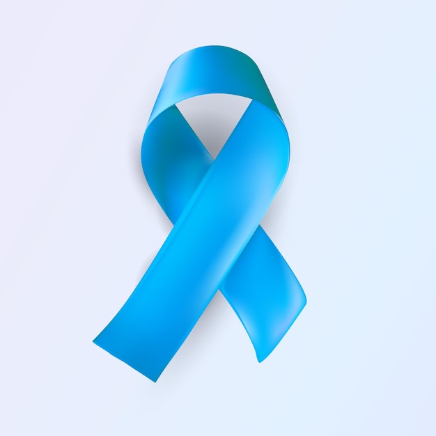 Blue ribbon, abstract medical symbol. World illness awareness day.