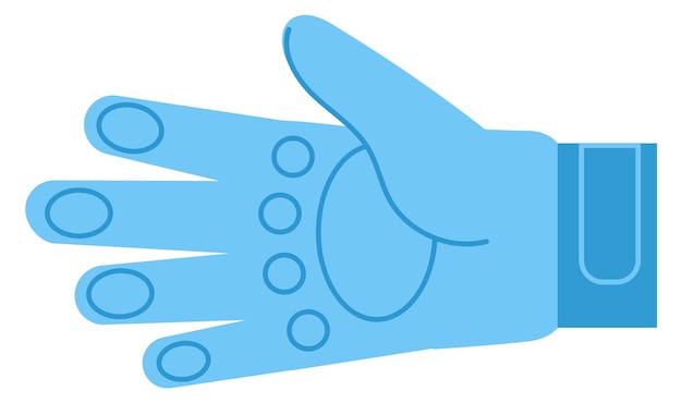 Blue rubber glove icon Diver hand protection