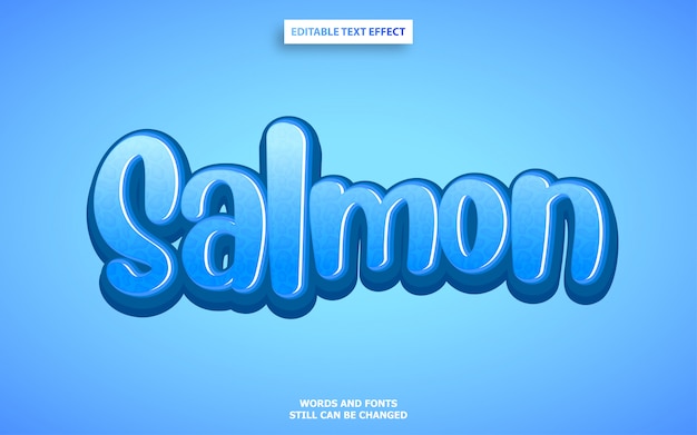 Blue salmon modern text style