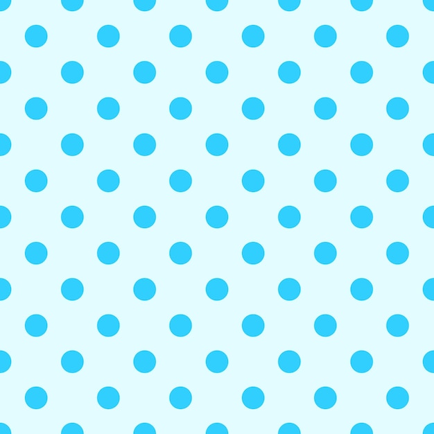 Blue seamless polka dots pattern on blue background