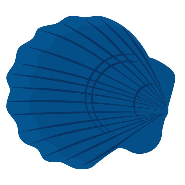 Blue seashell simple nautical souvenir