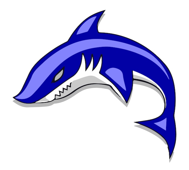 Blue shark For making logos and illustrations