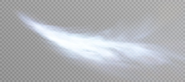 Blue smoke on a transparent background. Hookah smoke, poisonous gas, purple dust, fog effect.