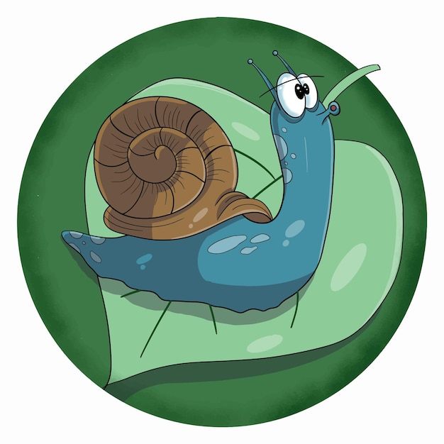 Vector the blue snail