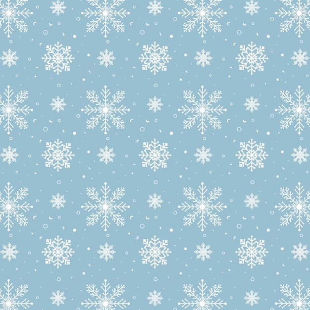 Blue snowflakes pattern. White snowflakes pattern on blue background