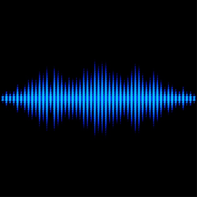 Blue sound waveform with triangular light filter